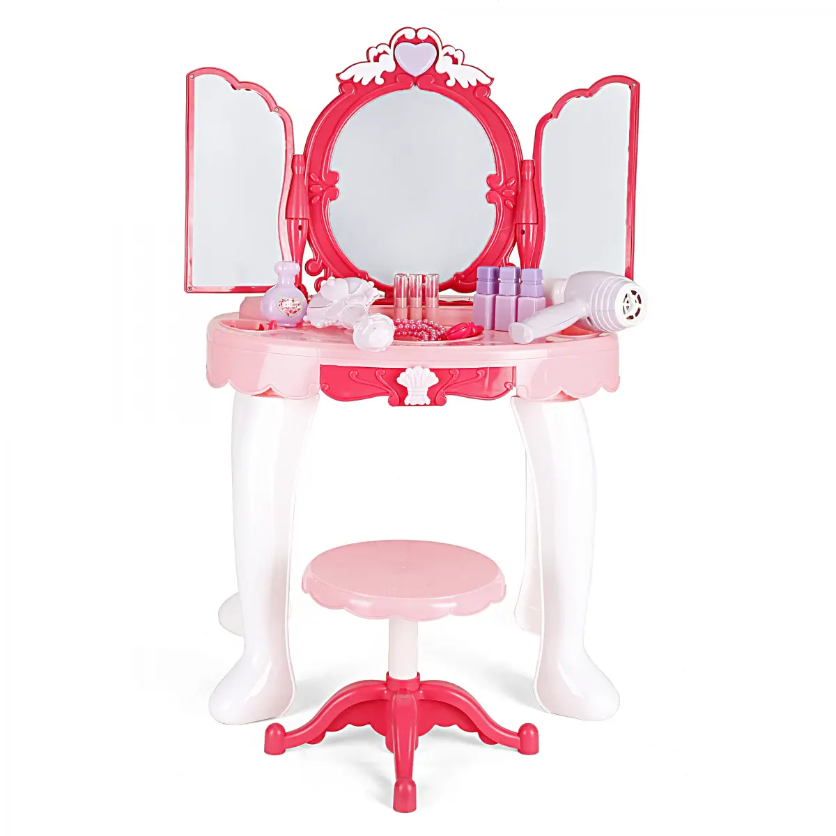 Kingdom of Play Musical Dressing Table, 3Y+, Red, 13 Pieces