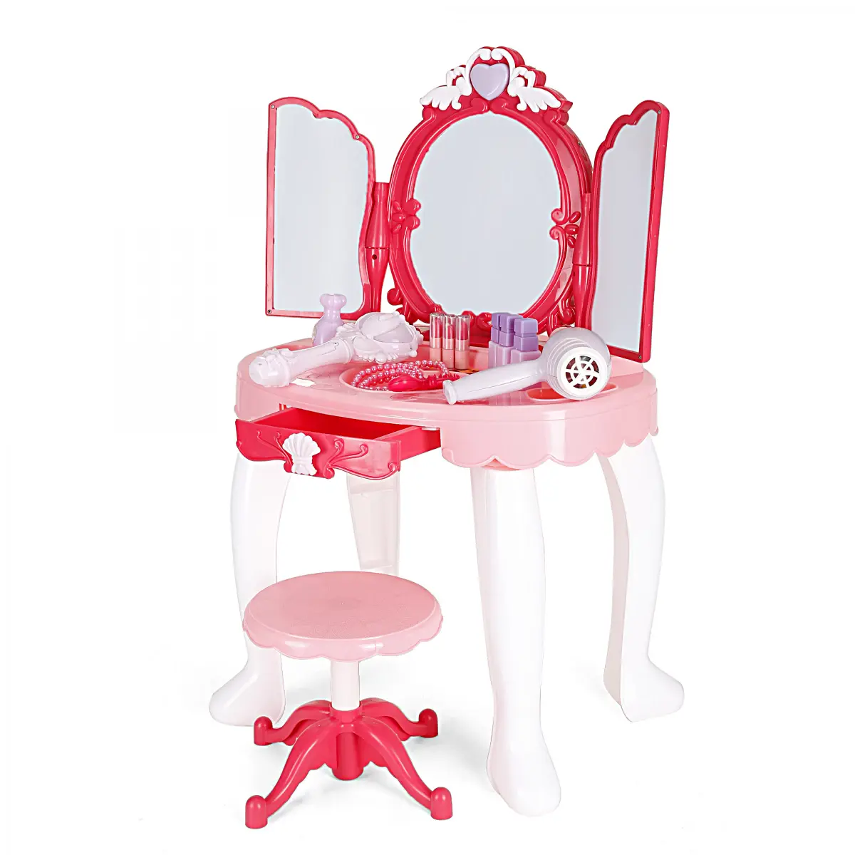 Kingdom of Play Musical Dressing Table, 3Y+, Red, 13 Pieces