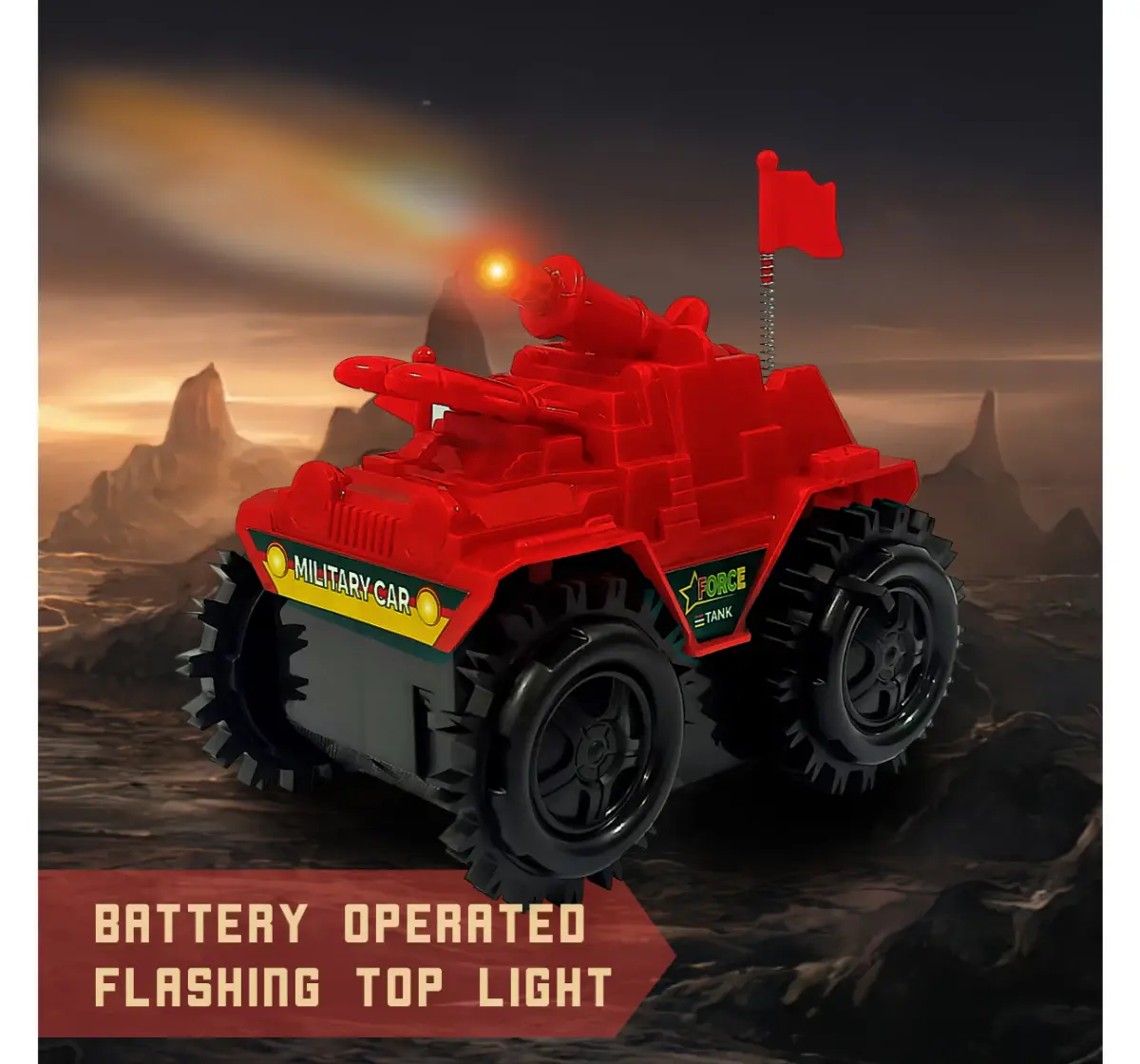 Rowan Military Tumbling Tank Toy for Kids. Tumbling Fighter Tank 360 Stunt Action, Battery Operated Tumbling Tank Toy 3Y+