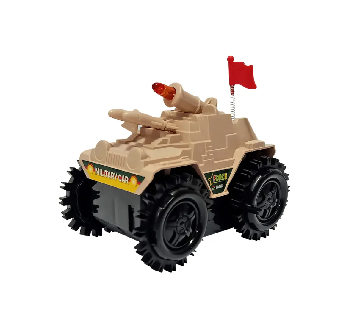 Rowan Military Tumbling Tank Toy for Kids. Tumbling Fighter Tank 360 Stunt Action, Battery Operated Tumbling Tank Toy 3Y+