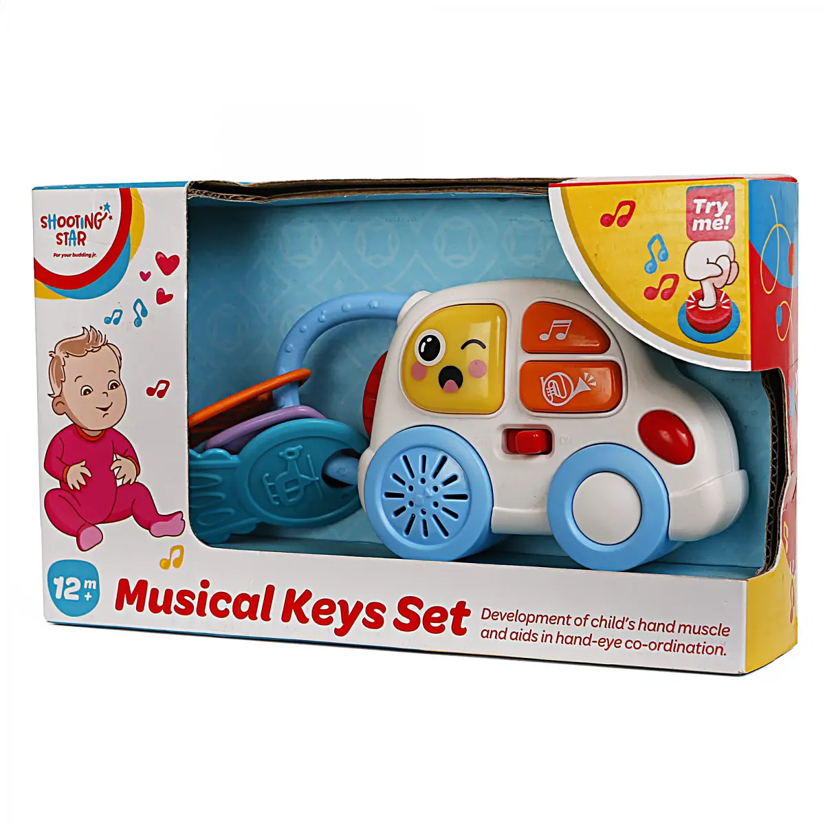 Shooting Star Musical Keys Set, 12M+ Multicolour