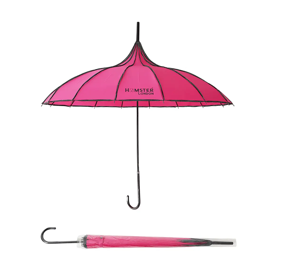Fashionable Stunning Rustproof Sturdy Umbrella by Hamster London, Pink, 10Y+