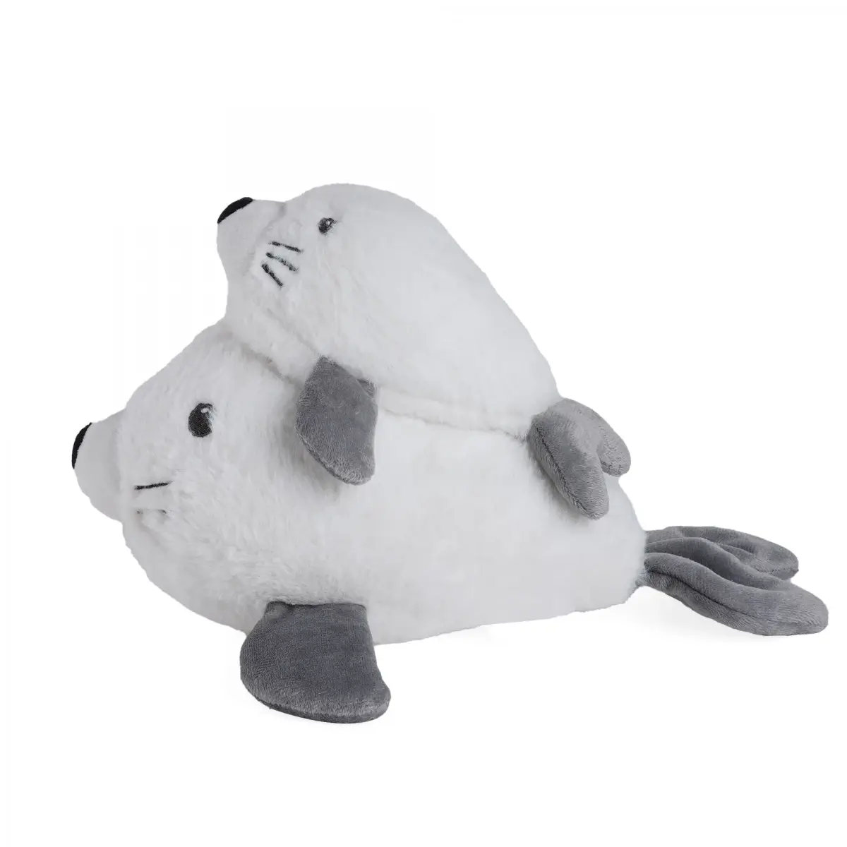 Huggable Cuddly Seal Stuffed Toy By Fuzzbuzz, Soft Toys for Kids, Cute Plushies White, For Kids Of Age 2 Years & Above