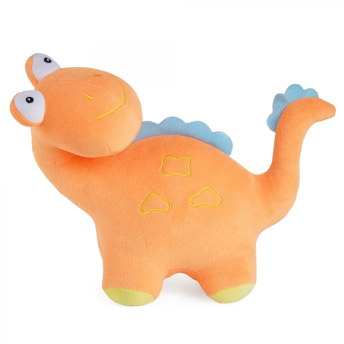 Huggable Cuddly Spiny Dino Stuffed Toy By Fuzzbuzz, Soft Toys for Kids, Cute Plushies Orange, For Kids Of Age 2 Years & Above, 26cm