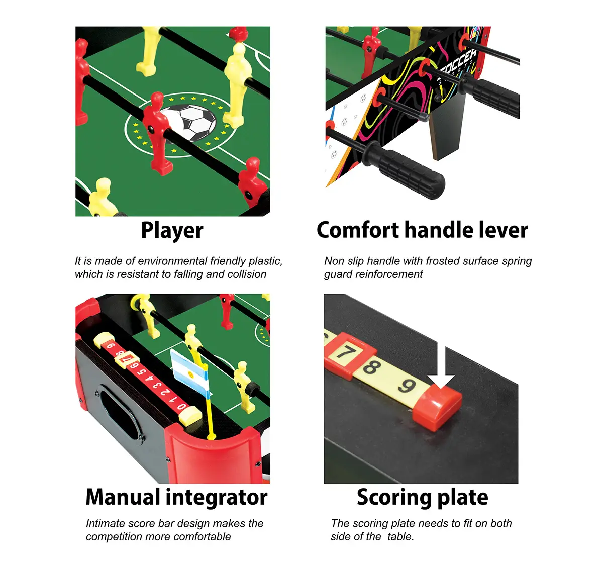 ITOYS Table Top Foosball Medium, Multicolour, 6Y+