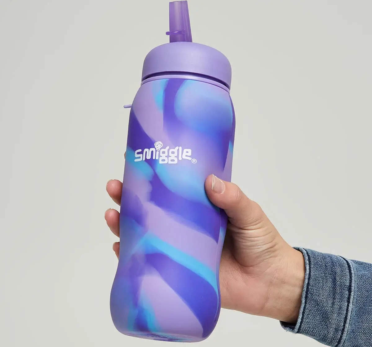 Smiggle Mirage Collection Bottles Silicon Purple, 4Y+