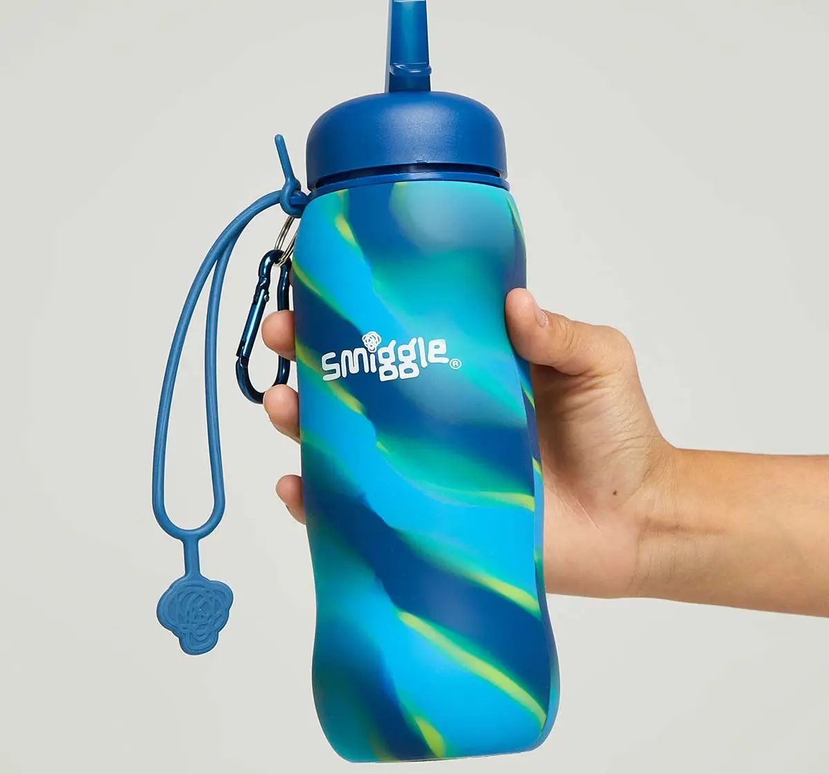 Smiggle Mirage Collection Bottles Silicon Mid Blue, 4Y+