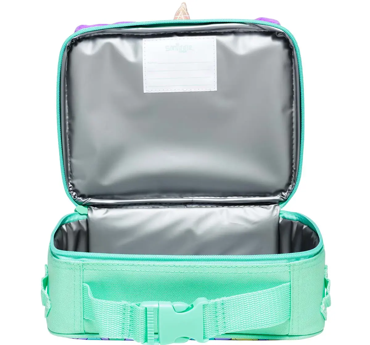 Smiggle Hey There Collection Lunchbag Square Mint, 4Y+