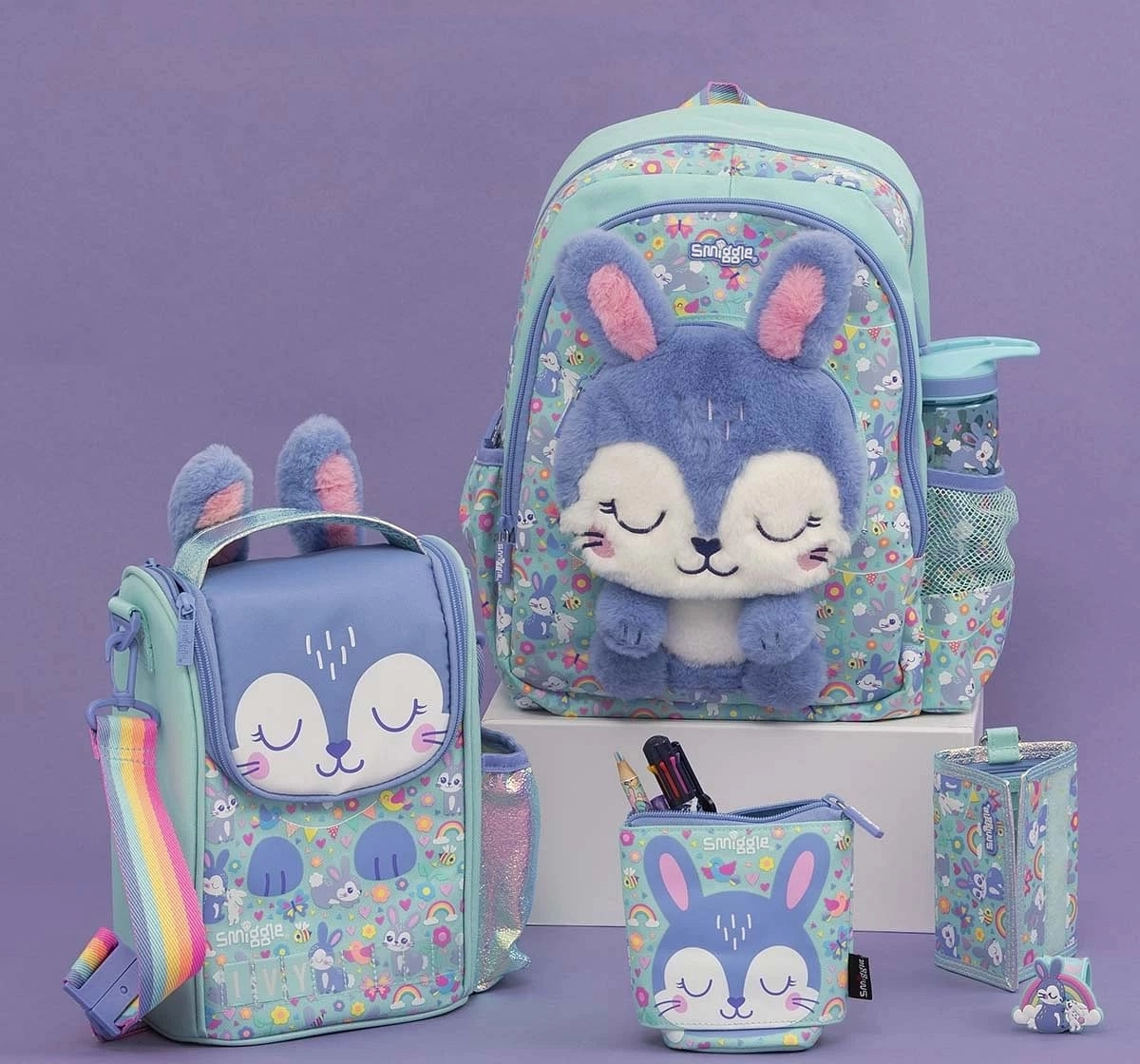 Smiggle Animalia Collection Pencil Pouch Stand Mint, 4Y+