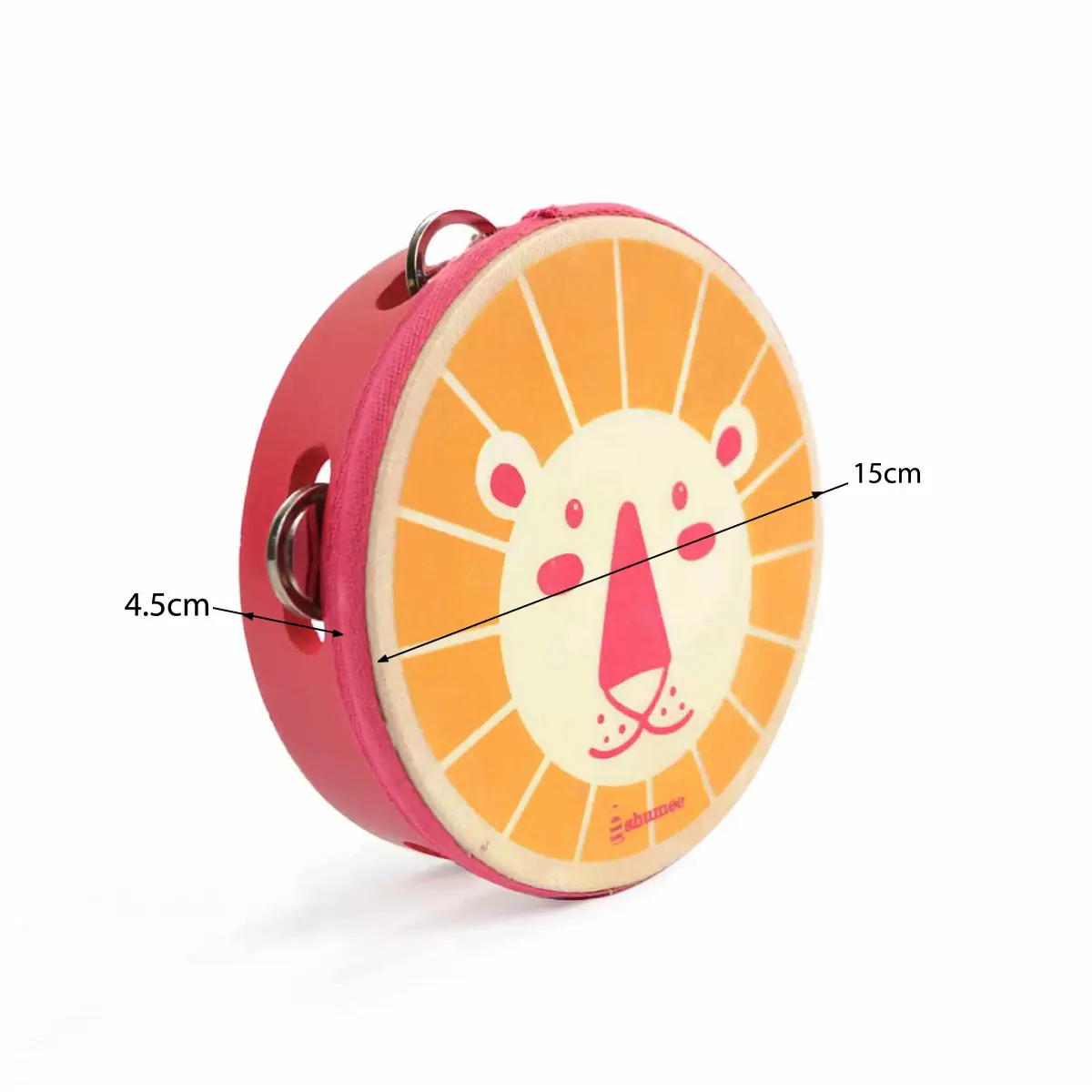 Shumee Wooden Lion Tambourine Multicolour 12M+