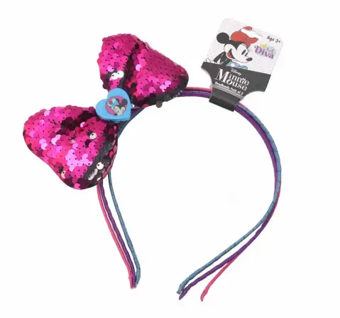 Li'l Diva Minnie Mouse Headband Pack of 3 For Girls Ages 3Y+, Multicolour