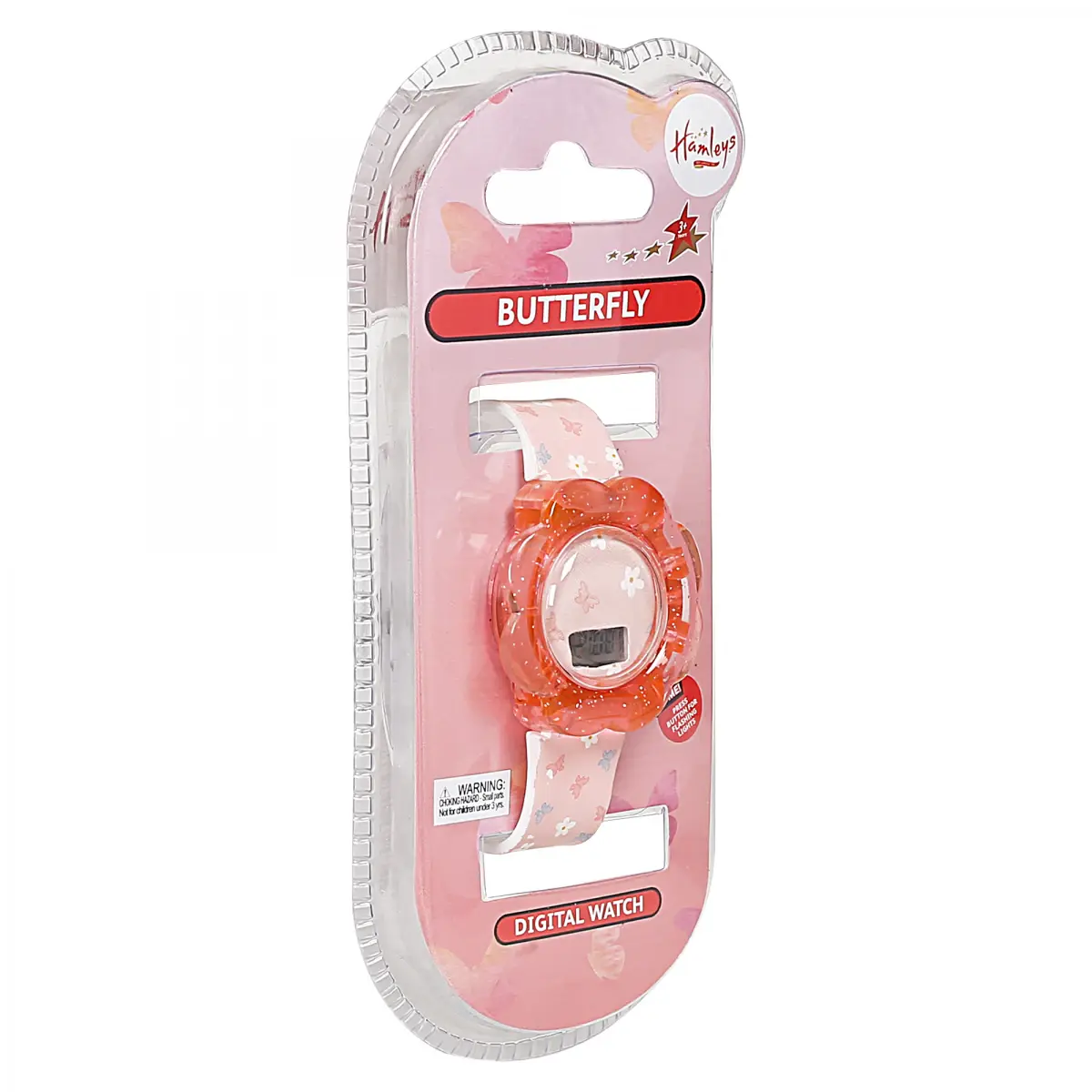 Hamleys Butterfly Digital Watch for Kids, 3Y+, Pink