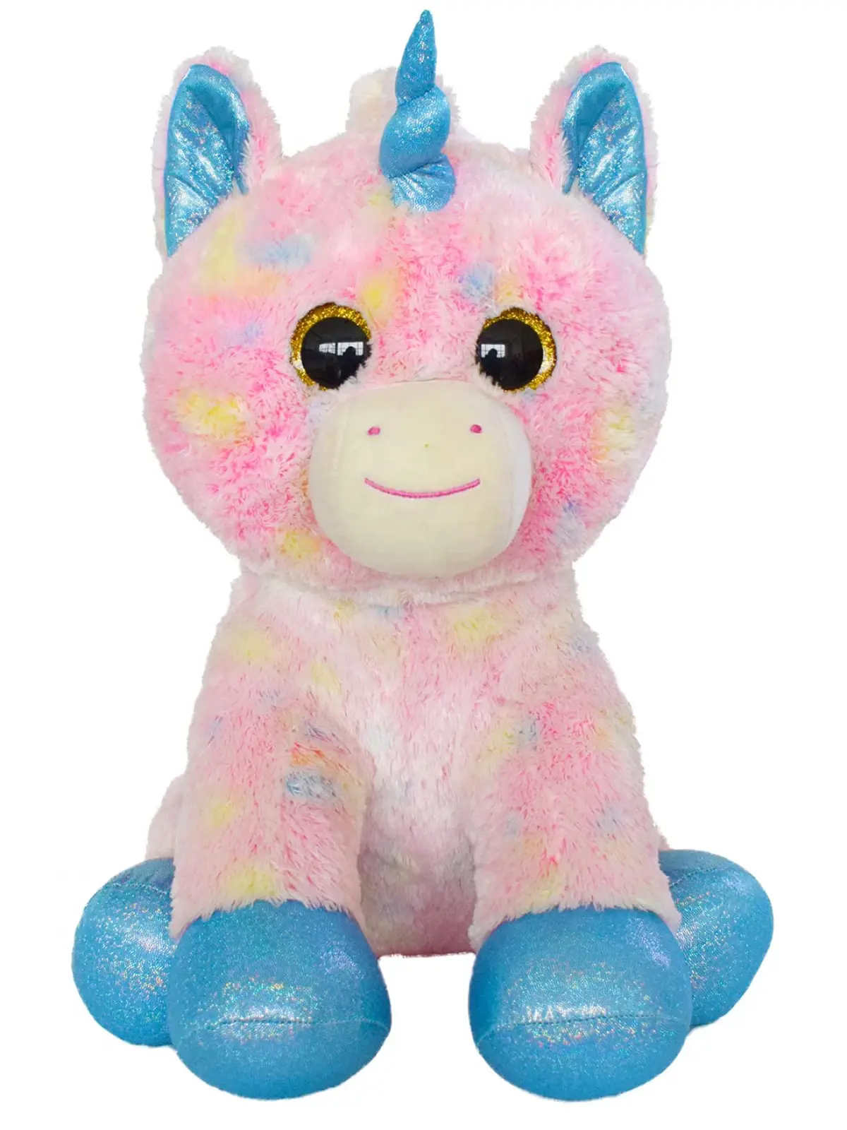 Mirada Plush Stuffed Tie Dye Pink Cute Unicorn Soft Toy, 42cm, 3Y+, Multicolour