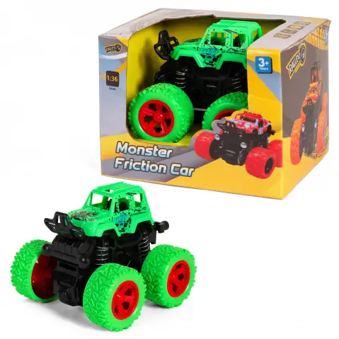 Ralleyz Monster The Friction Stunt Truck, Vehicle Toys for Kids, 1:36 Scale, 3Y+, Multicolour