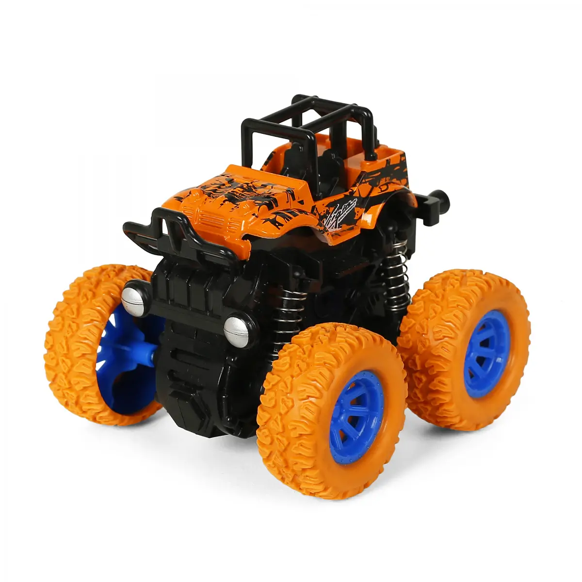 Ralleyz Pull Back Monster Friction Cars Toys Truck, Orange, 6Y+