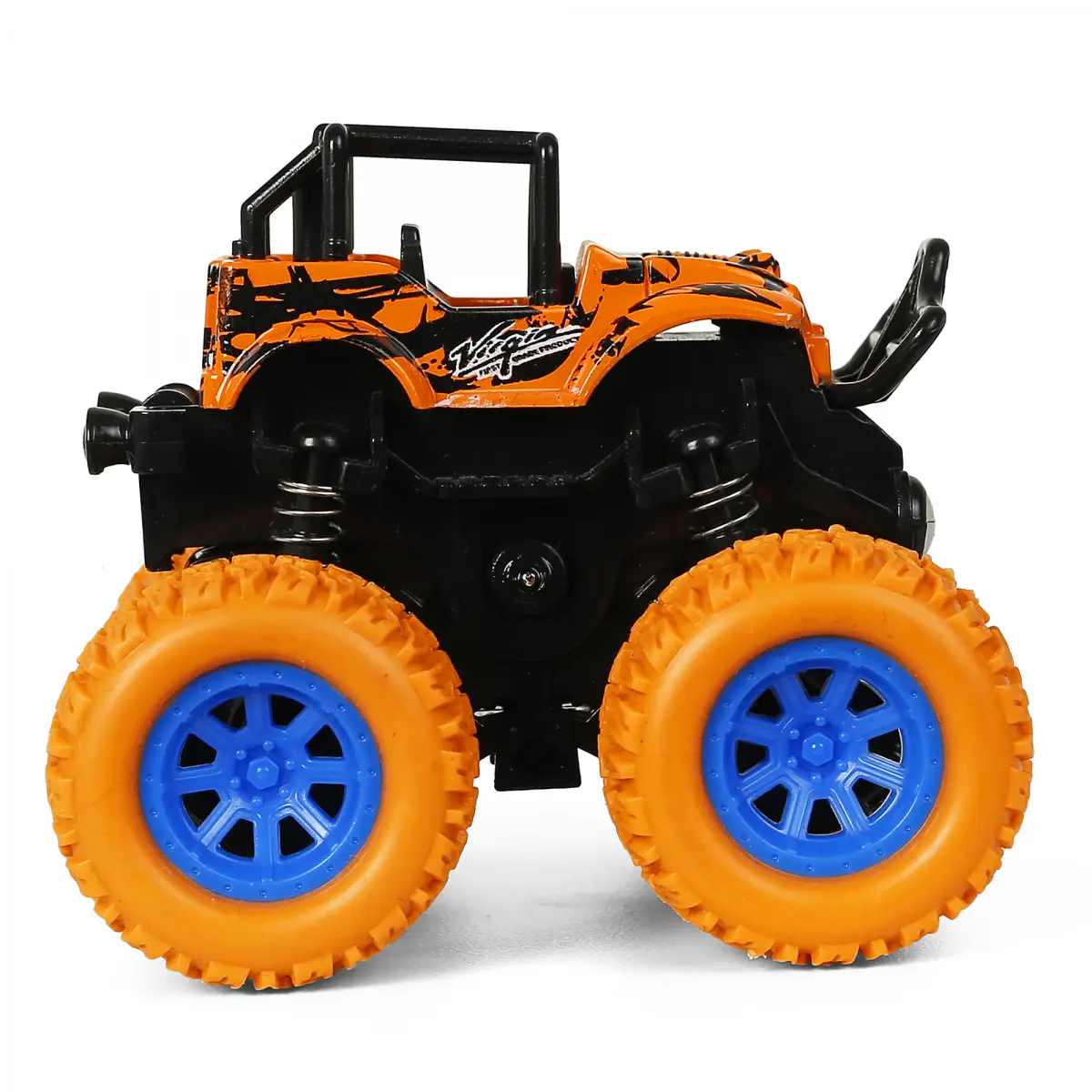 Ralleyz Pull Back Monster Friction Cars Toys Truck, Orange, 6Y+