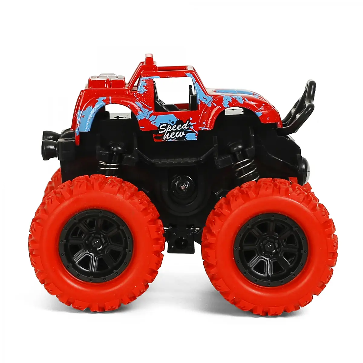 Rallyez Pull Back Monster Friction Cars Toys Truck, 3Y+, Red