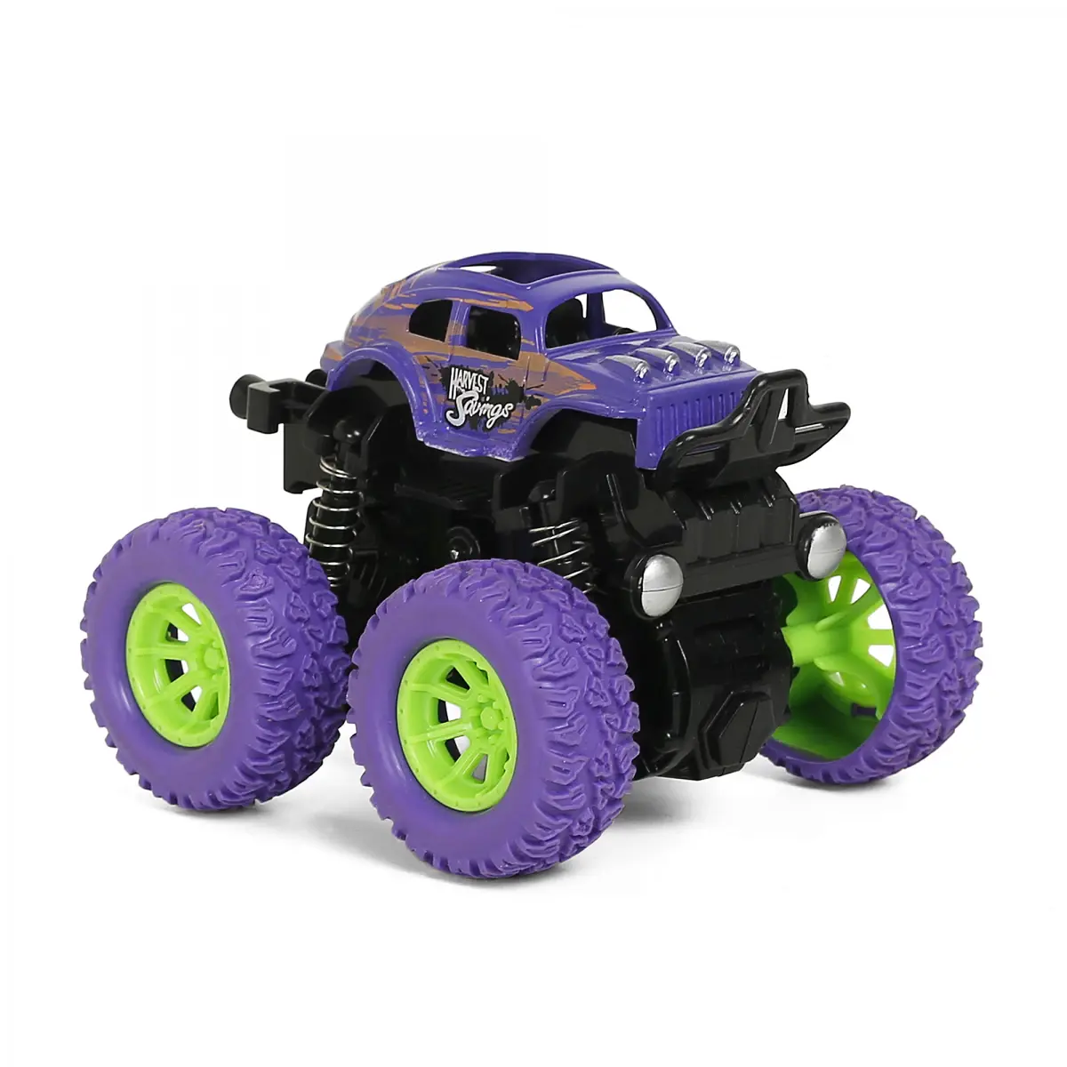 Rallyez Pull Back Monster Friction Cars Toys Truck, 3Y+, Purple