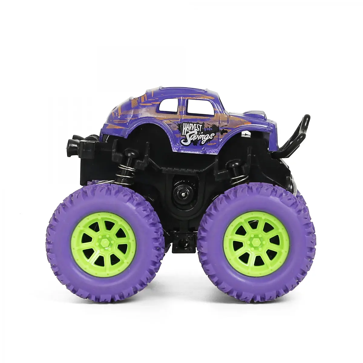 Rallyez Pull Back Monster Friction Cars Toys Truck, 3Y+, Purple