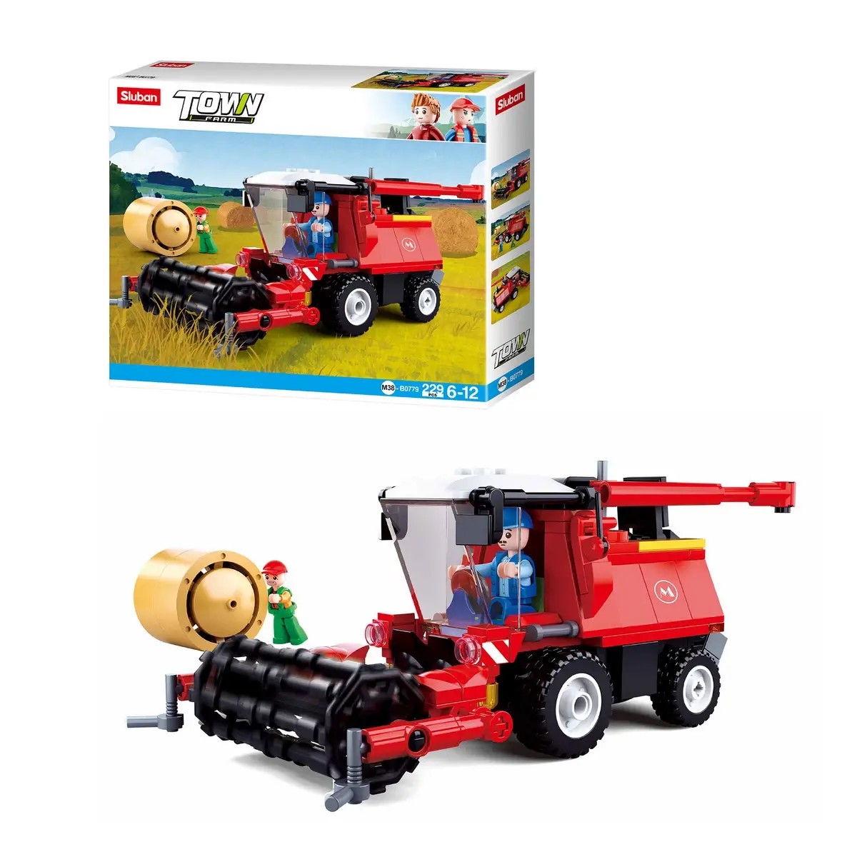 Sluban Building Block Toy Town-Harvester Multicolour, 6Y+