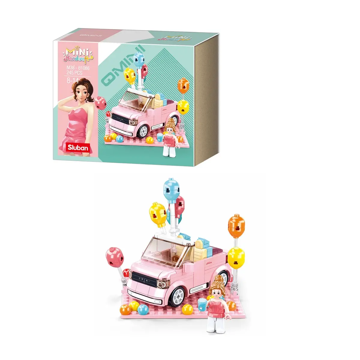 Sluban Building Block Toy Open-Topped Car Multicolour, 8Y+