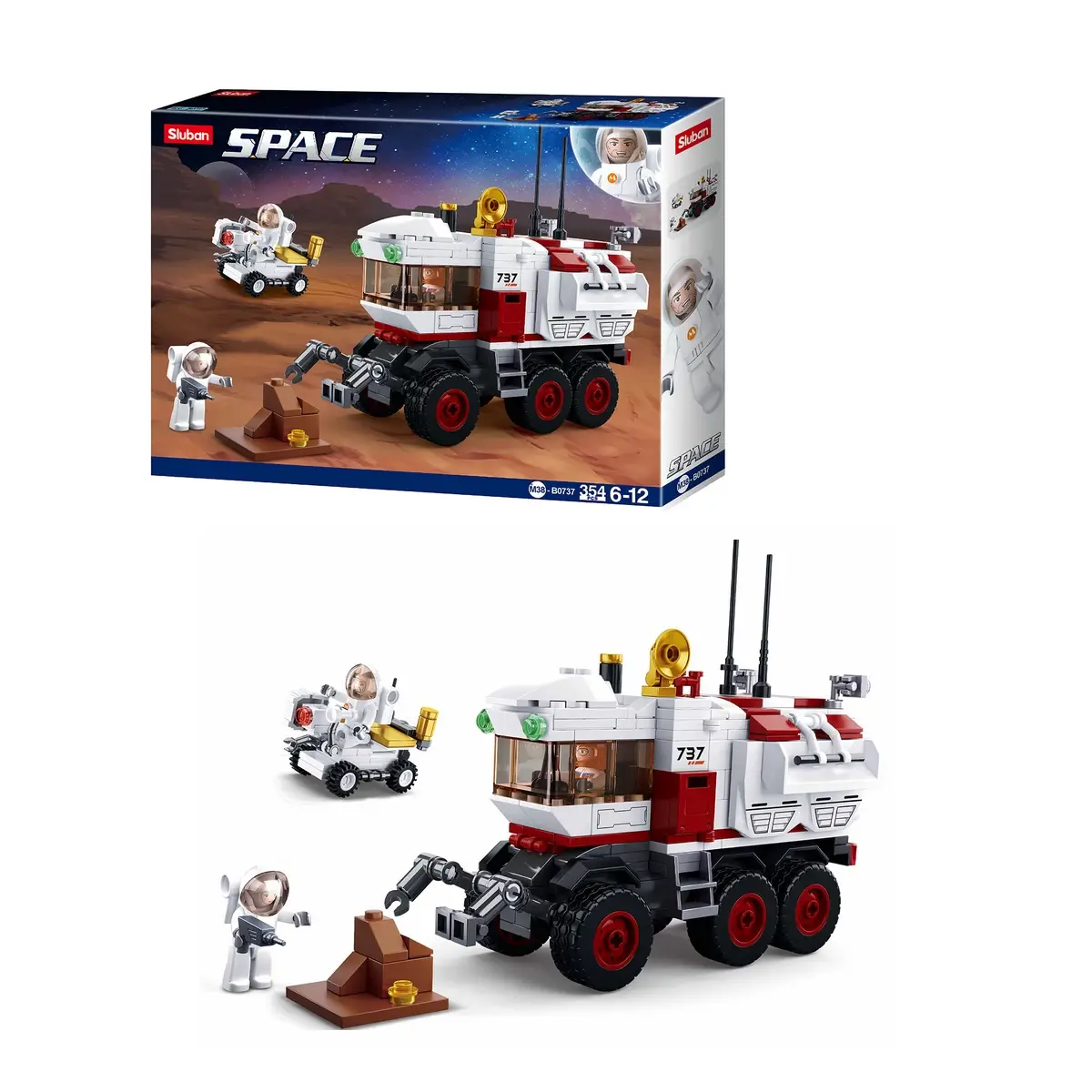 Sluban Building Block Toy Space-Mars Rover Multicolour, 6Y+