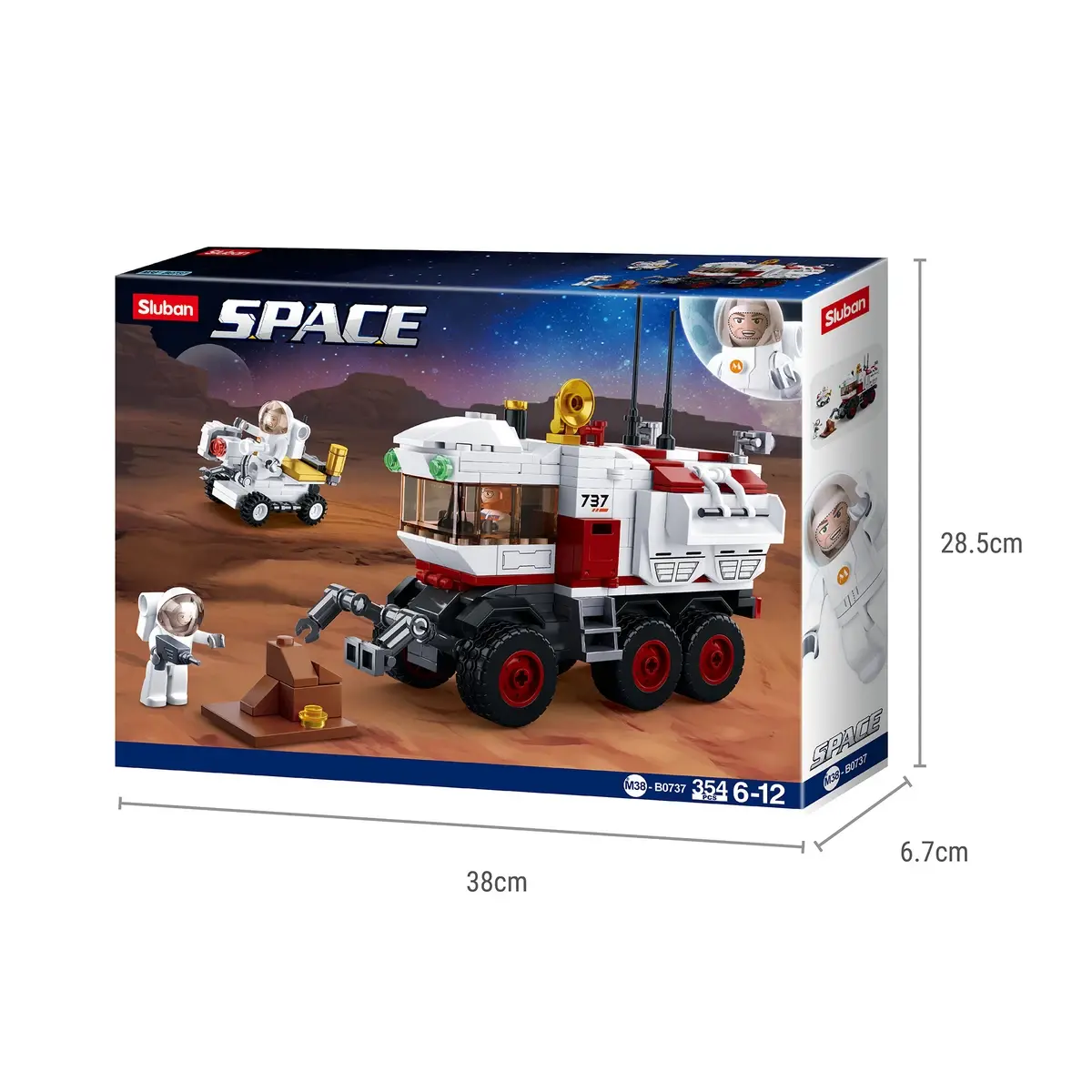 Sluban Building Block Toy Space-Mars Rover Multicolour, 6Y+