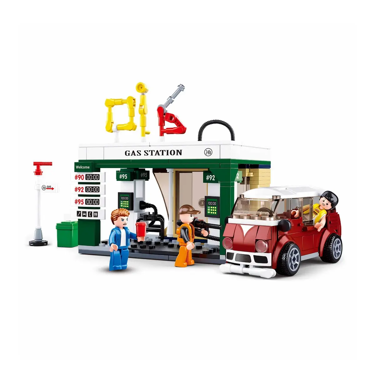 Sluban Building Block Toy Town-Petrol Station Multicolour, 6Y+