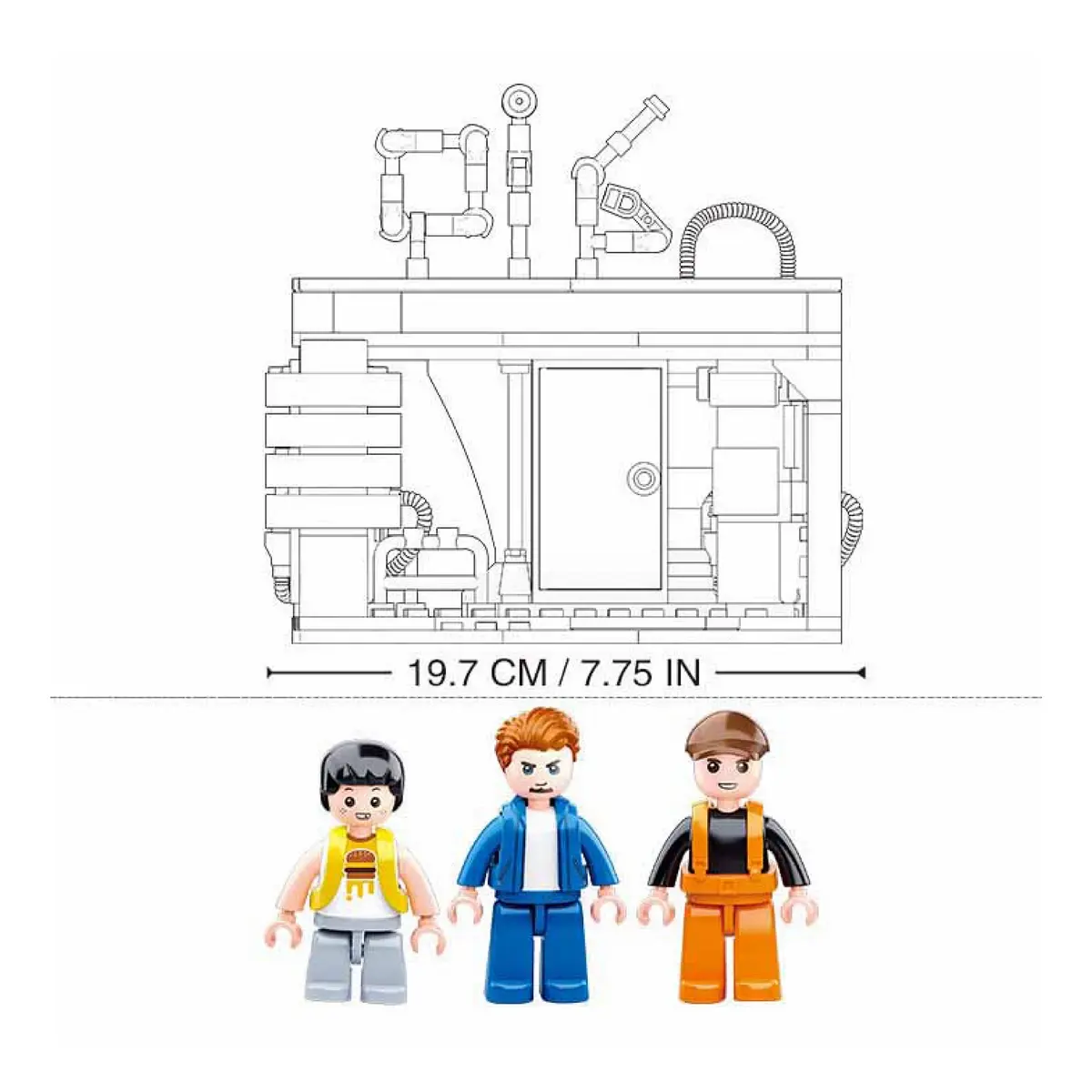 Sluban Building Block Toy Town-Petrol Station Multicolour, 6Y+