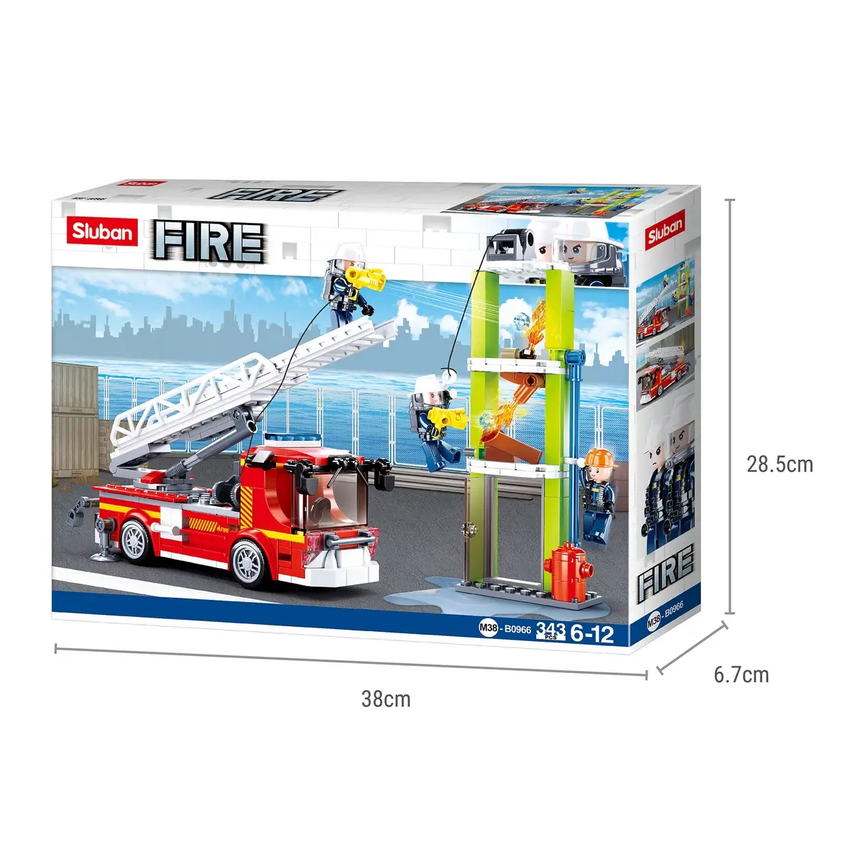 Sluban Building Block Toy Fire Engine Large Multicolour, 6Y+