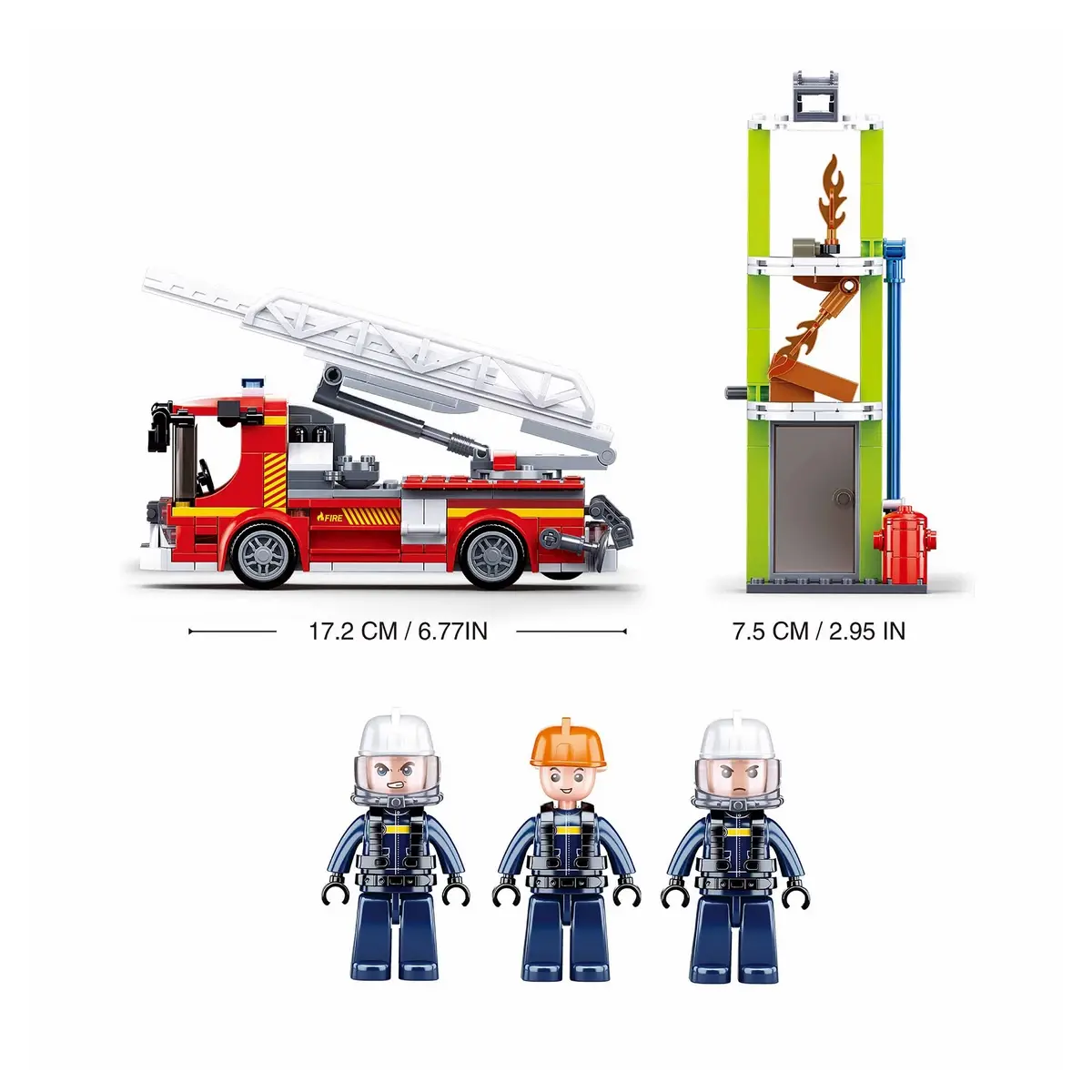 Sluban Building Block Toy Fire Engine Large Multicolour, 6Y+