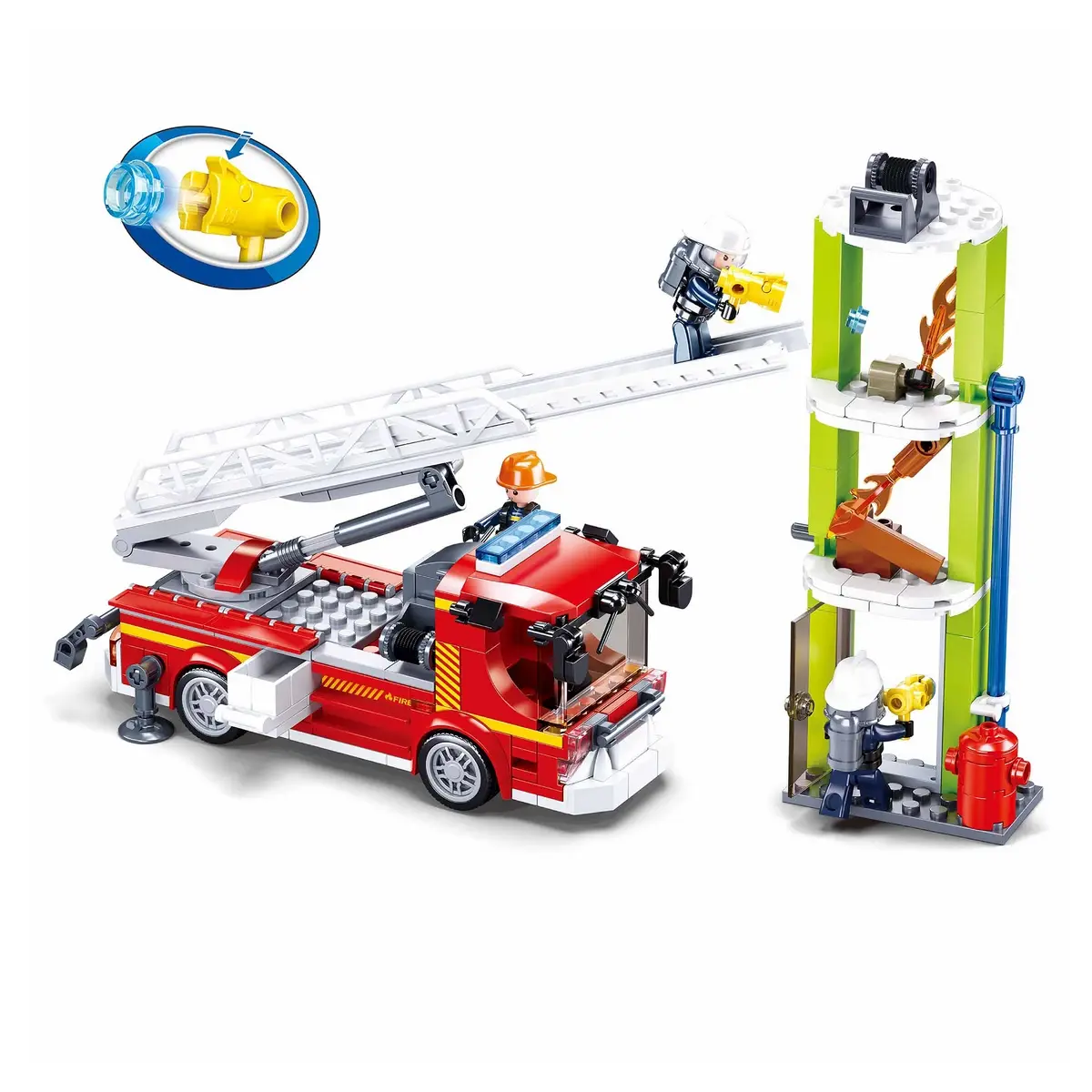 Sluban Building Block Toy Fire Engine Large Multicolour, 6Y+