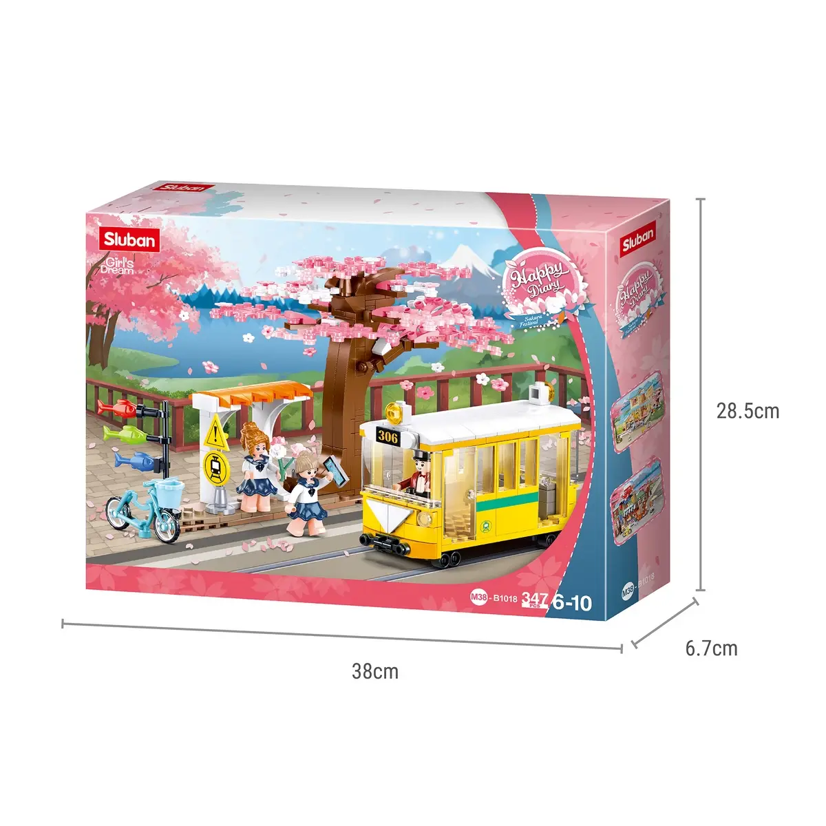 Sluban Building Block Toy Happy Diary-Downtown Tram Multicolour, 6Y+