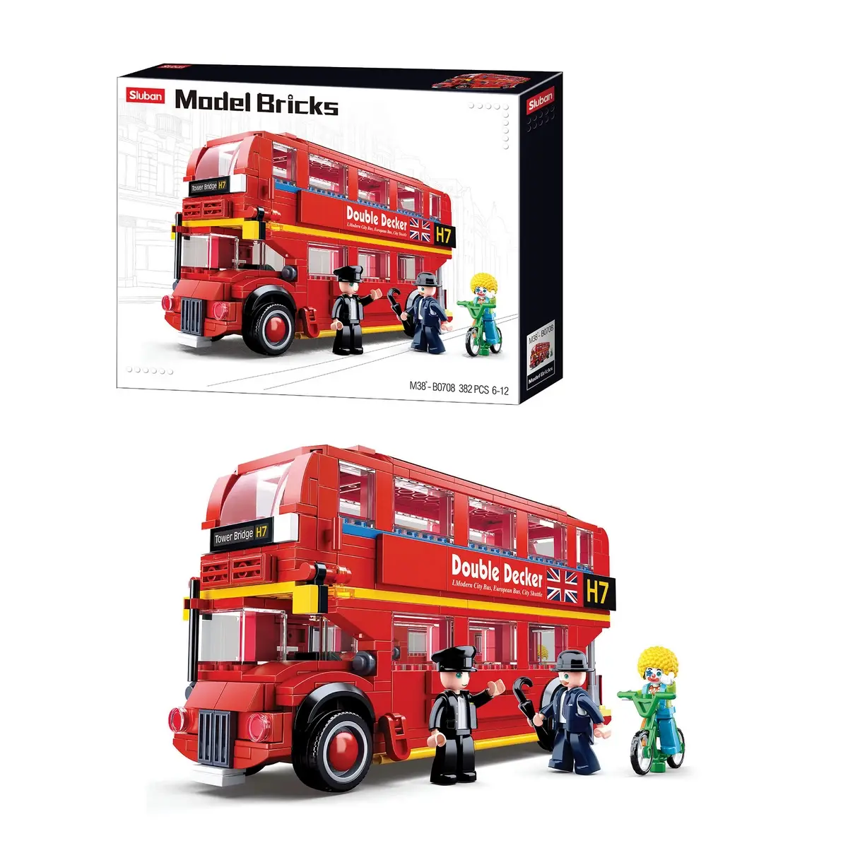 Sluban Building Block Toy London Bus Multicolour, 6Y+