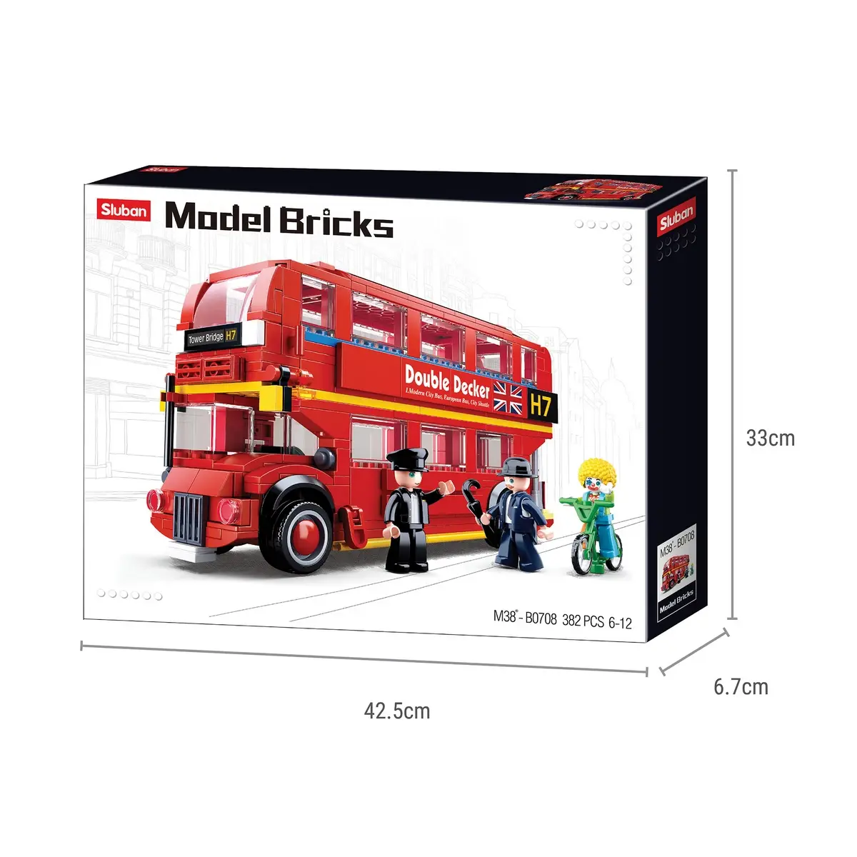 Sluban Building Block Toy London Bus Multicolour, 6Y+