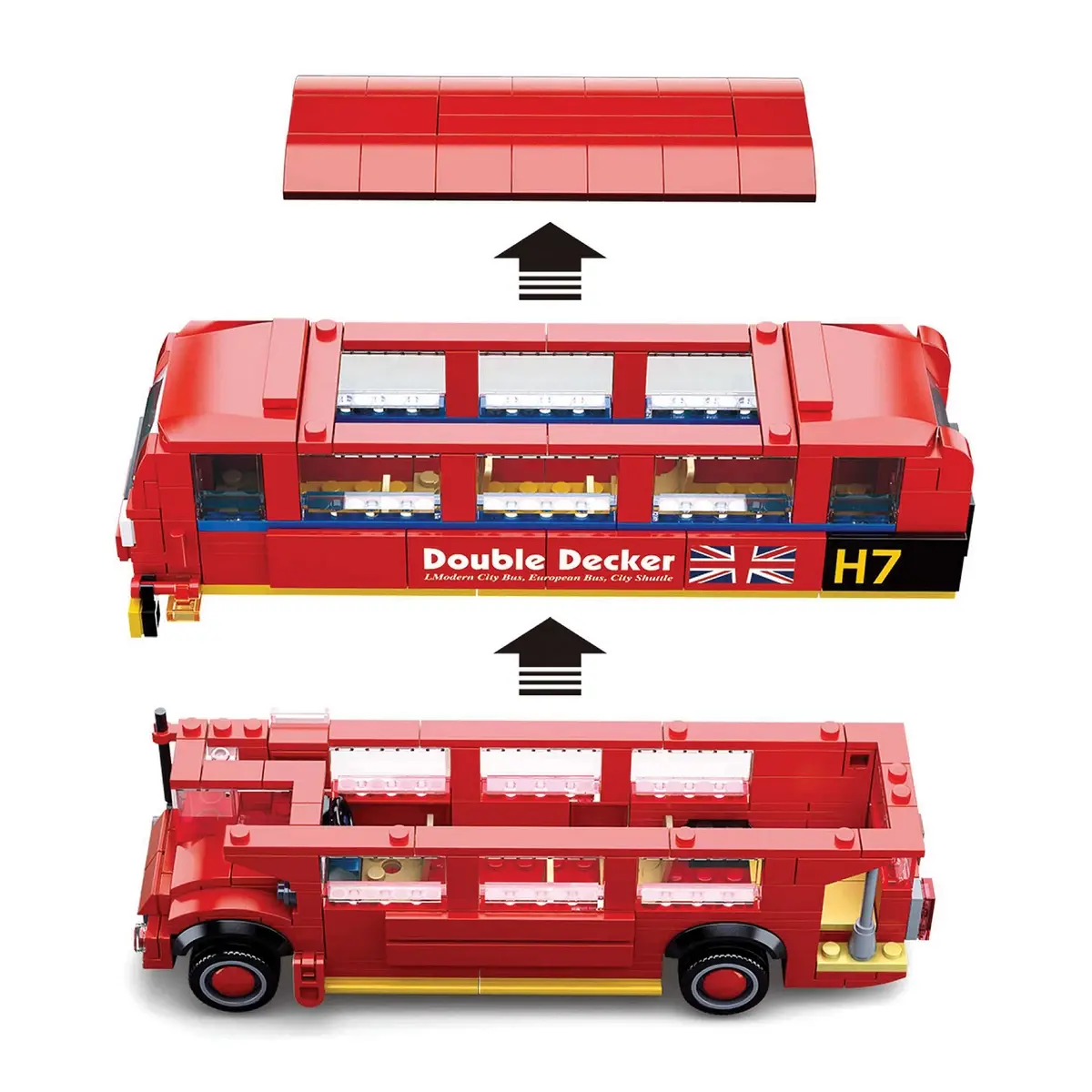 Sluban Building Block Toy London Bus Multicolour, 6Y+