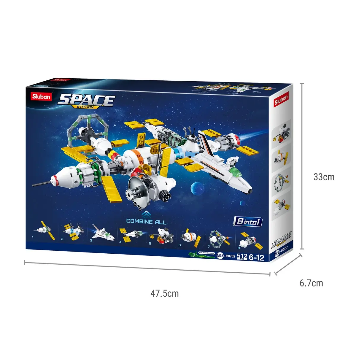 Sluban Building Block Toy International Space Station 8 in 1 Multicolour, 6Y+