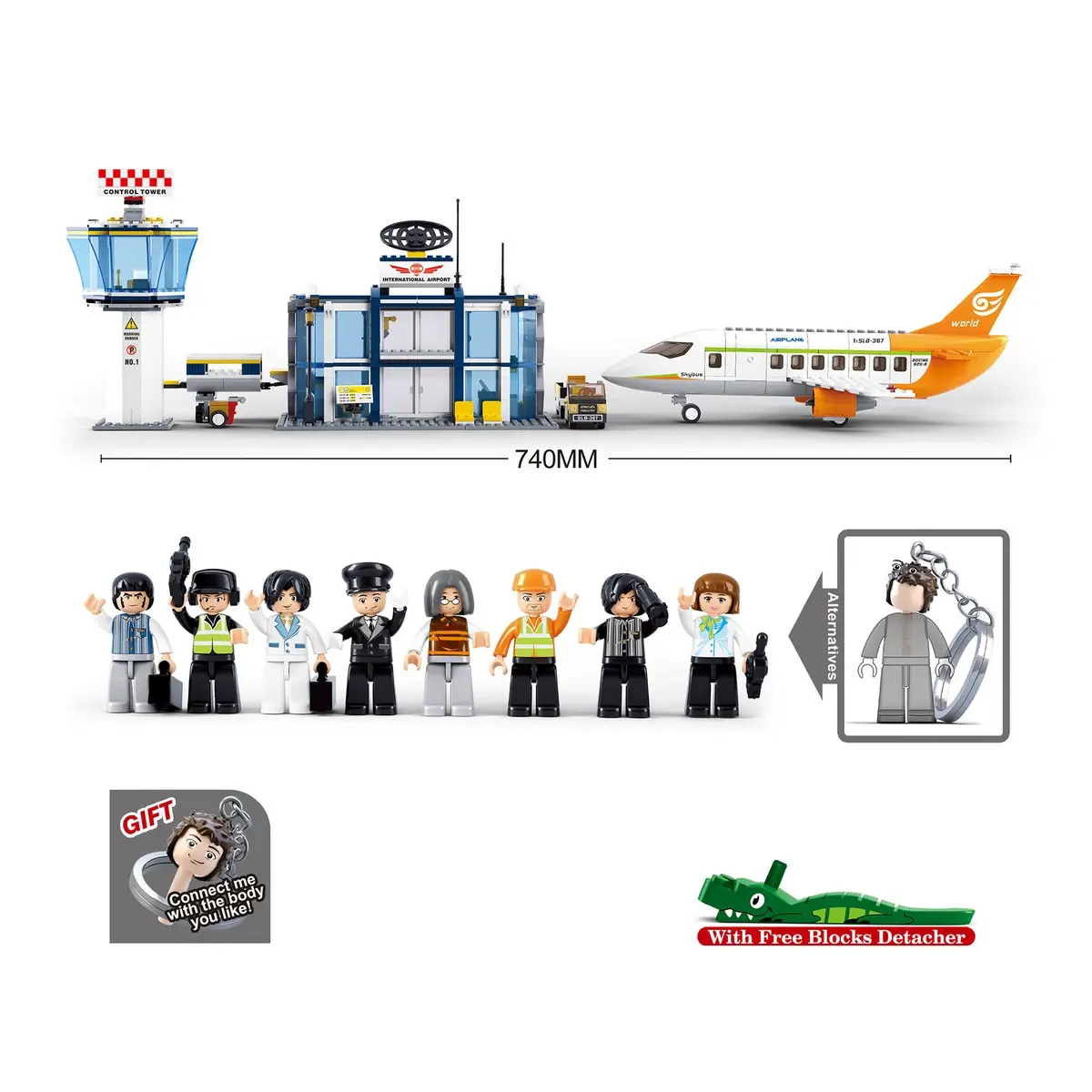 Sluban Building Block Toy Aviation International Airport Multicolour, 6Y+