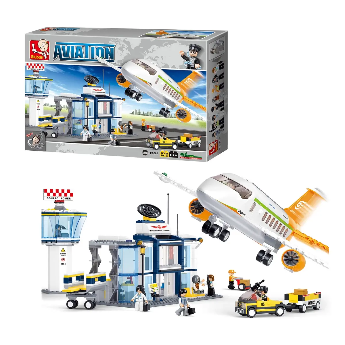 Sluban Building Block Toy Aviation International Airport Multicolour, 6Y+