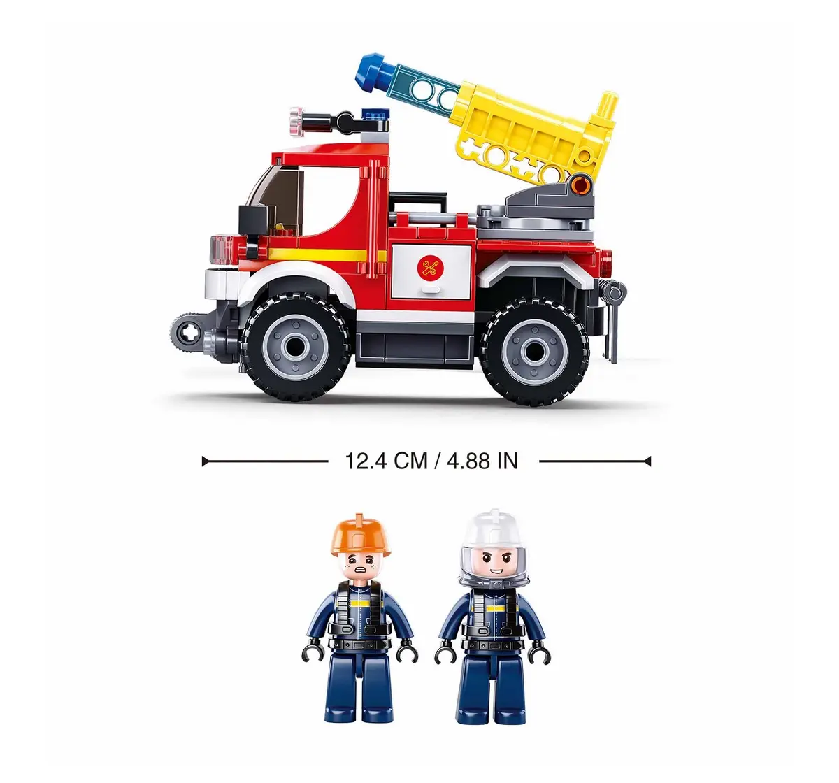 Playzu Building Block Toy Fire Engine Multicolor 6 Years+
