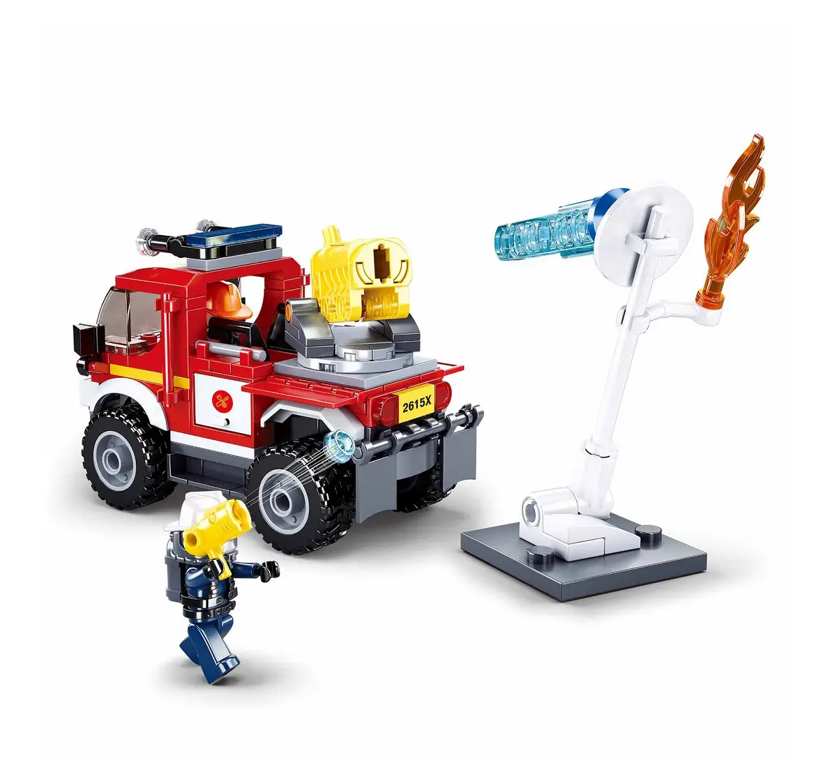 Playzu Building Block Toy Fire Engine Multicolor 6 Years+