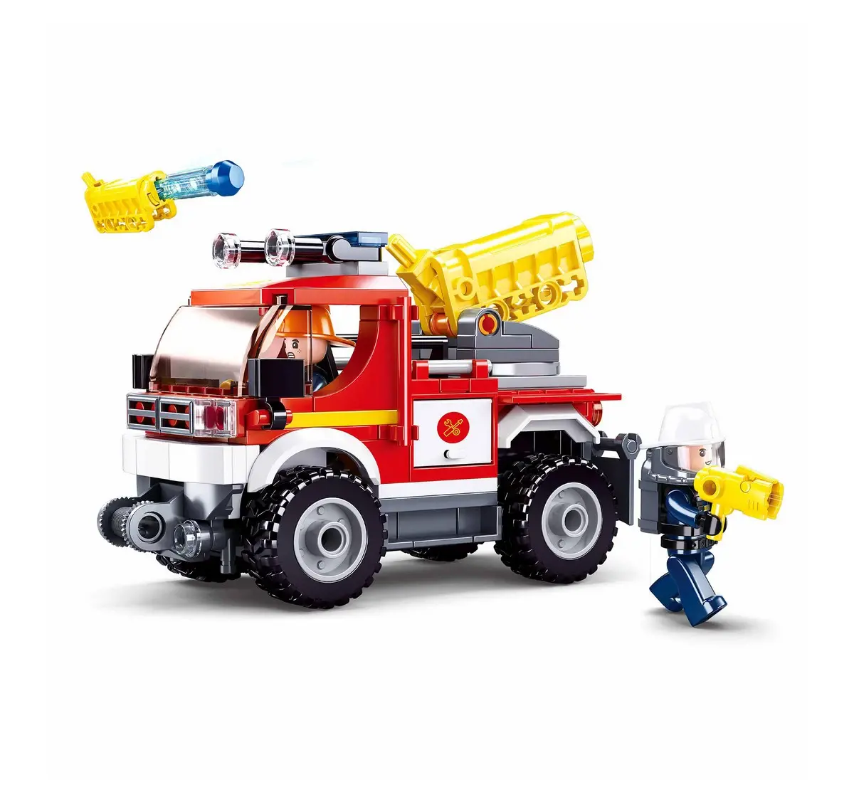 Playzu Building Block Toy Fire Engine Multicolor 6 Years+