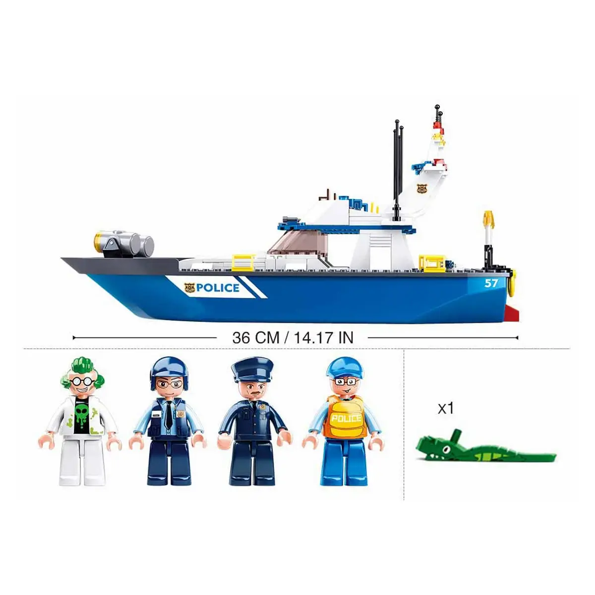 Sluban Building Block Toy Land & Sea Police Multicolour, 6Y+