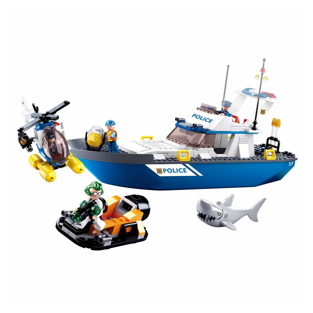 Sluban Building Block Toy Land & Sea Police Multicolour, 6Y+