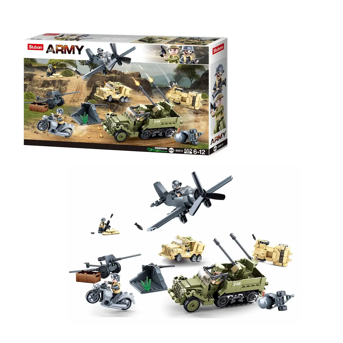 Sluban Building Block Toy World War 2 Gift Set Multicolour, 6Y+