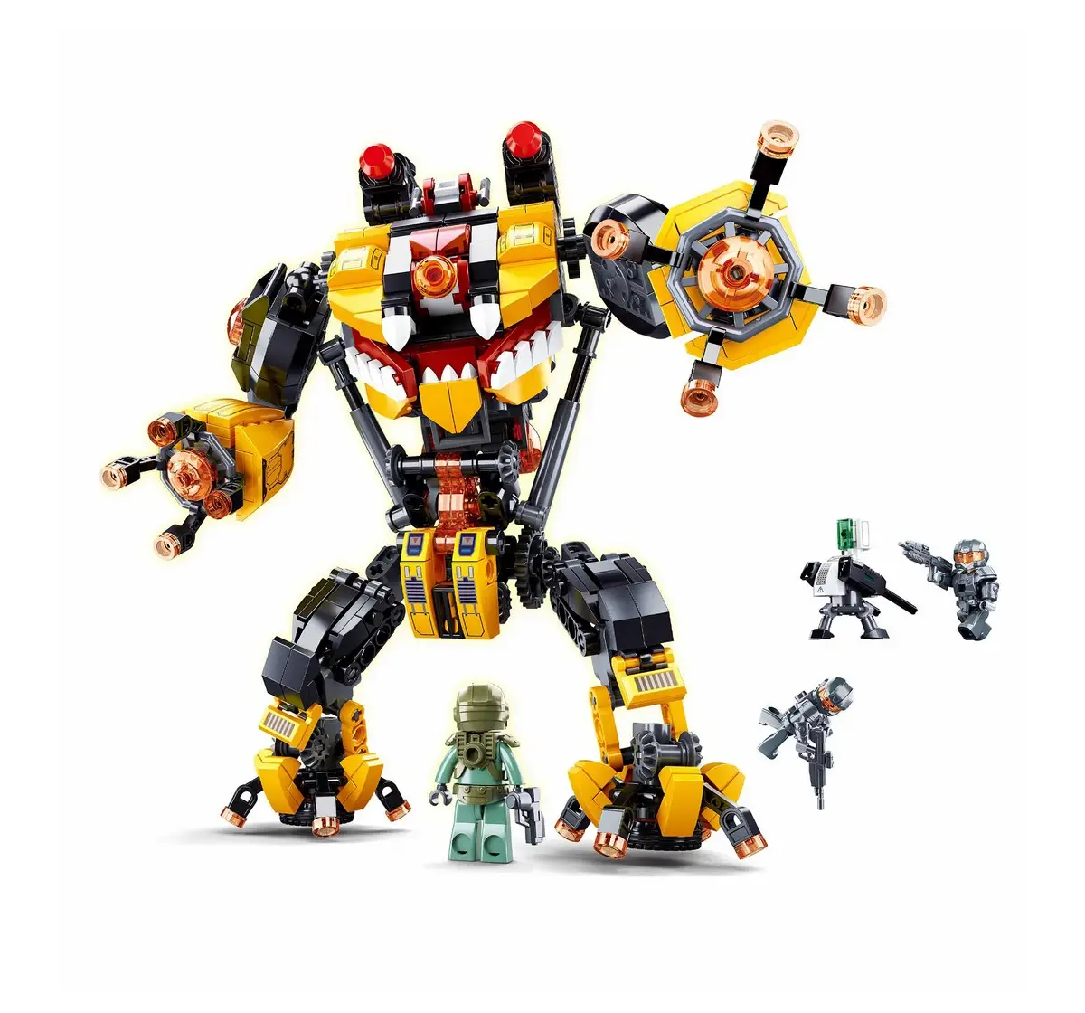 Playzu Building Block Toy Fire Rain-Inquisitor Robot Multicolor 6 Years+