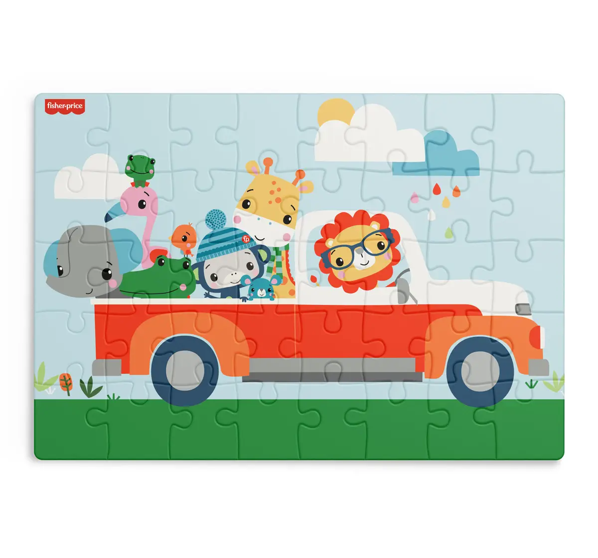 Amazing Animal Puzzle by Fisher Price for Kids Age 5 Years +, 3 Jigsaw Puzzle Trays, Multicolour