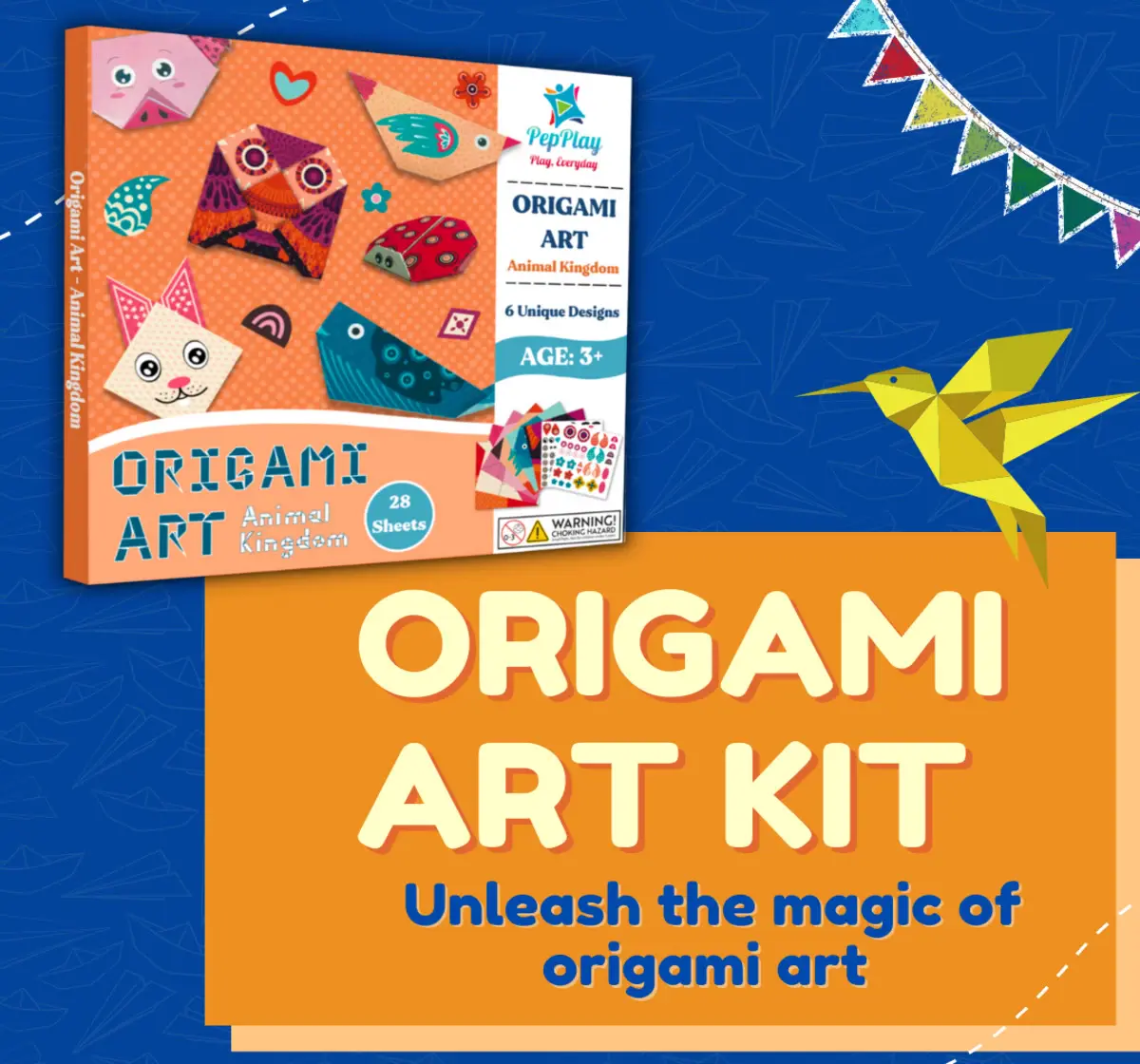 PepPlay Origami Art Animal Kingdom For Kids of Age 3Y+, Multicolour