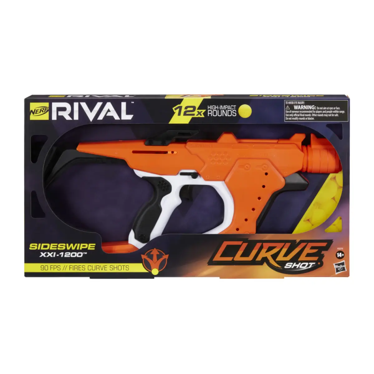 Nerf Rival Curve Shot Sideswipe Xxi-1200 Blaster, 14Yrs+