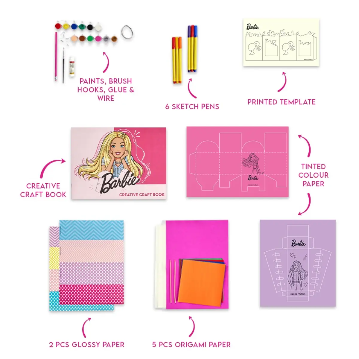 Barbie Creative Craft, DIY Arts and Crafts, 7Y+, Multicolour